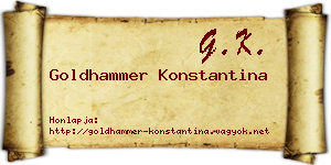 Goldhammer Konstantina névjegykártya